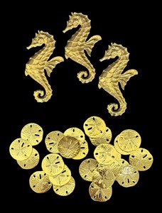 lot 216 image: Seahorse Embellishment and Sand Dollar Charms