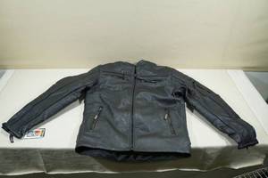 lot 20 image: Jackets4Bikes Mens REVOLT Natural Premium Buffalo Leather Motorcycle Jacket -Medium