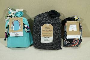 lot 24 image: 3 Hello Mello -SmallMedium Lounge Top, Cowl Neck Top, Shorts