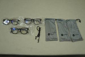 lot 43 image: 3 Pairs Bluemoky Blue Light Reading Glasses -1.50