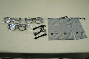 lot 46 image: 3 Pairs Bluemoky Blue Light Reading Glasses -3.00