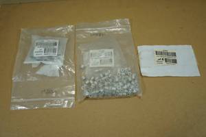 lot 113 image: 106 Aluminum Button Sleeves with 10 Wire Rope Swage Sleeves