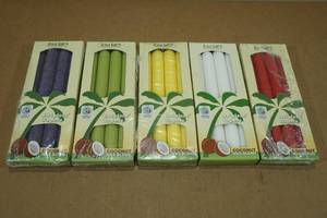 lot 190 image: 5 Packs Aloha Bay Dripless Taper Candles