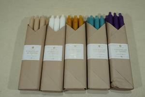 lot 191 image: 5 Packs Northern Lights European 12 Taper Candles