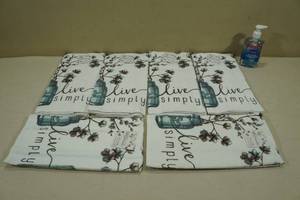 lot 205 image: 6 Terry Kitchen Towels with Hand Soap