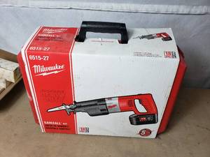 Milwaukee 18V Sawzall, Battery, Charger, Hard Case