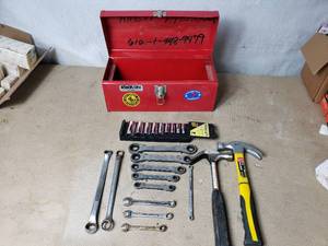 Tool Box, Hammers, Wrenches, Sockets