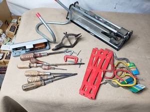 Screwdrivers, Tile Cutter and Other Items