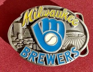 lot 56 image: 1988 Siskiyou Milwaukee Brewers Belt Buckle