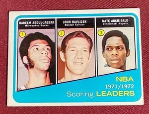 lot 60 image: 1972-73 Leaders Kareem Abdul-Jabbar Card