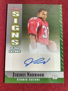 lot 65 image: 2006 Bowman Jerious Norwood Autographed Card