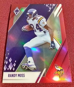 lot 66 image: 2021 Panini Phoenix Red Randy Moss - #d250
