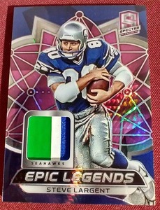 lot 73 image: 2021 Steve Largent 3-Color Patch Card #d15