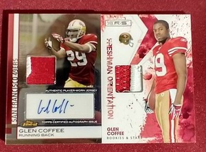 lot 82 image: (2) Numbered Jersey Cards of Glen Coffee - One Autod