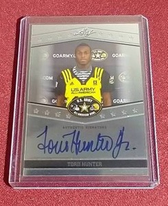 lot 101 image: Certified Auto Card of Torii Hunter Jr.