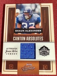 lot 107 image: Shaun Alexander Game-Used Jersey Card #d200
