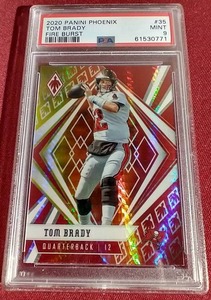 lot 112 image: 2020 Panini Phoenix Fire Burst Tom Brady - PSA 9
