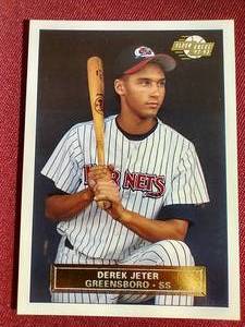 lot 113 image: 1992 Fleer Excel Derek Jeter Rookie Card