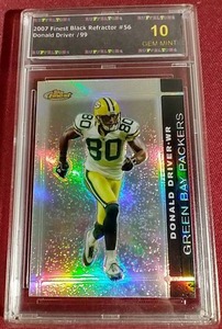 lot 124 image: Slabbed Finest Refractor Donald Driver - #d99