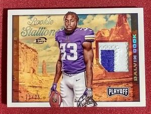 lot 129 image: 2017 Playoff Dalvin Cook Rookie Patch Card - #d25