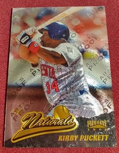 lot 138 image: 1996 Pinnacle Starburst Artists Proof Kirby Puckett Super Rare