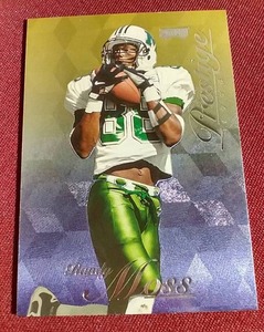 lot 145 image: 1998 Playoff Prestige SSD Randy Moss Rookie Card
