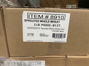 1 case Sprouted Whole Grain Wheat Flour  16lbs per case