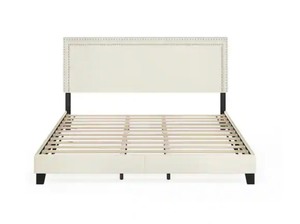 King Bed Frame - Furino - Double Row Nail Headbed - New in Box