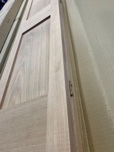 2 Sets Solid Red Oak Bi-Fold Shaker Doors - 30in x 79in