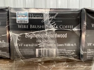 10 Boxes Home Legend Wire Brushed Oak Coffee Hardwood Flooring - 197 sq ft