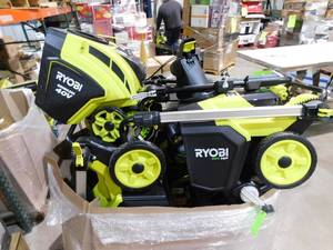 lot 16 image: (5) Ryobi 40v Snow Blowers for parts or repair