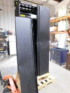 lot 27 image: Husky Heavy Duty Welded 20-Gauge Steel Freestanding Garage Cabinet in Black (36 in. W x 81 in. H x 24 in. D)