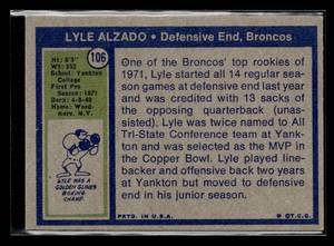 1972 Topps Lyle Alzado Rookie #106