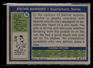 1972 Topps Archie Manning Rookie #55