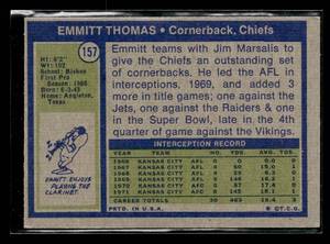 1972 Topps Emmitt Thomas Rookie #157