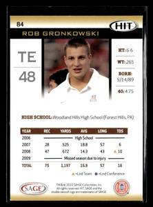 2010 Sage Hit Rob Gronkowski Rookie #84