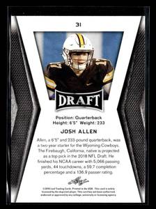 2018 Leaf Draft Josh Allen Rookie #31