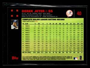 2007 Topps Red Derek Jeter with Mickey Mantle & George Bush #40
