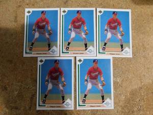 (5) 1991 Upper Deck Chipper Jones Rookies #55