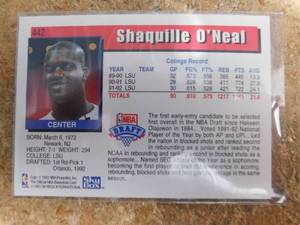 1992 Hoops Shaquille ONeal Rookie #442