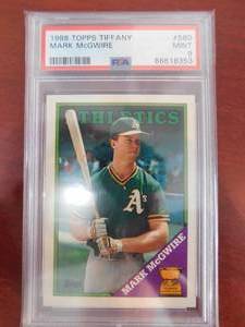 PSA 9 1988 Topps Tiffany All Star Rookie Mark McGwire #580