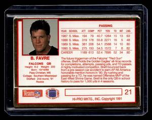 1991 Action Packed Brett Favre Rookie #21
