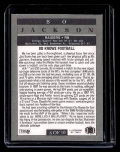 1991 Fleer Pro Vision Bo Jckson #6 Bo Knows Football