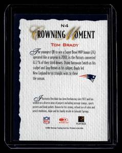 2002 Gridiron Kings Tom Brady National #N2 1st Gridiron Kings Card