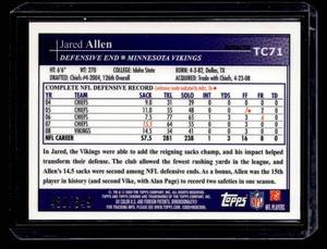 2009 Topps Chrome Bronze Refractor Jared Allen #TC71 Serial #480649