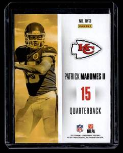 2017 Contenders ROY Patrick Mahomes II Rookie #3