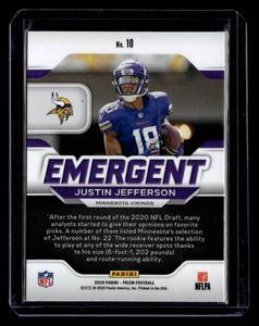 2020 Prizm Emergent Justin Jefferson Rookie #10