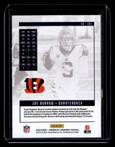 2020 Luminance Joe Burrow Rookie #201