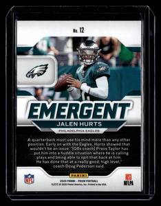 2020 Prizm Emergent Jalen Hurts Rookie #12