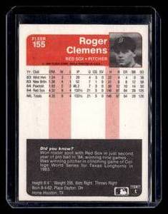 1985 Fleer Roger Clemens Rookie #155